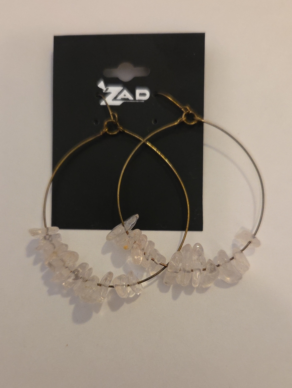 Agate & Gold Stone Chips Drop Earrings